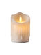 Decorative Led Candle Zola On Off Button Natural Flame Model 7x5 Cm