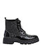 Lilli Studs G Kinderstiefel aus Lackleder mit Reißverschluss Schwarz