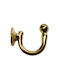 Ball Hook Curtain Tieback Gold Brass