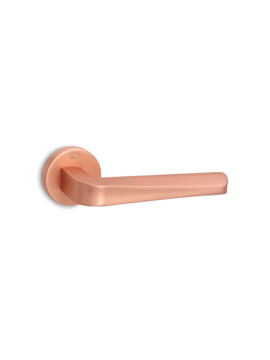 Convex 2205 Cupru Mat Pereche de Mânere Rozetă Fără Escutchete
