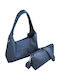 Set Damentasche Schultertasche Blau