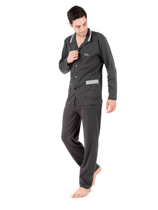 Dustin Men's Winter Pajamas Set Gray