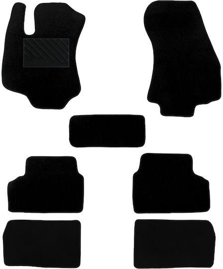Autopataki Set of Front and Rear Mats 7pcs for Opel Zafira 1999-2005 Black
