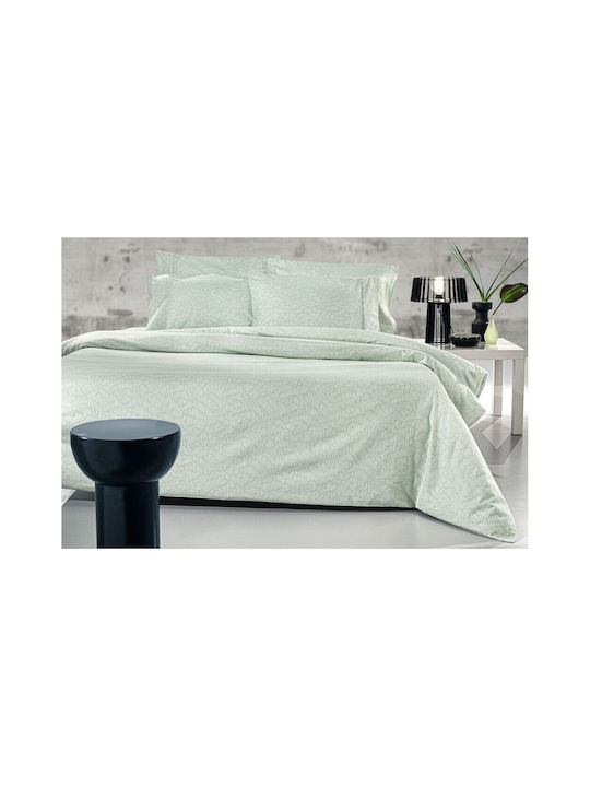 Guy Laroche Duvet Cover Set Cotton Queen with 2 Pillowcases 225x245 Brenta Mint