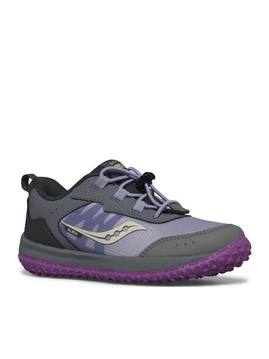 Aura Kids Sports Shoes Running with Laces Purple