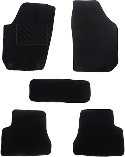 Autopataki Σετ Μπροστινά και Πίσω Πατάκια 5τμχ για Skoda Fabia 2007-2014 Μαύρα