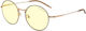 Gunnar Ellipse Blackgold Blue Light Blocking Glasses in Rose Gold Color