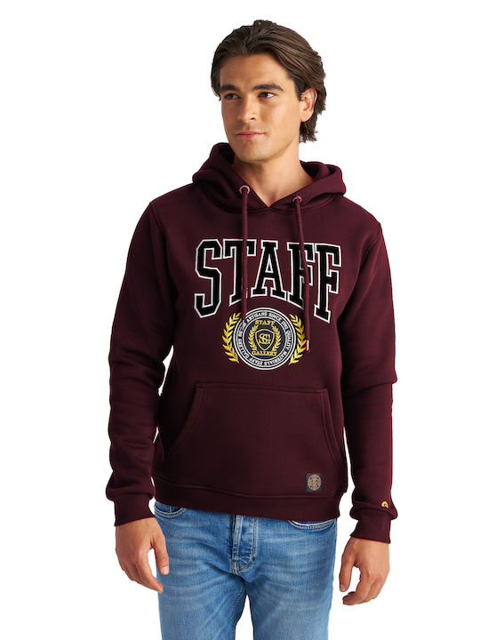 Edison Sweatshirt with Hood Bordeaux