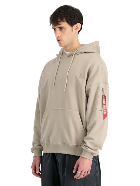 Alpha Industries Alpha Sweatshirt mit Kapuze Beige