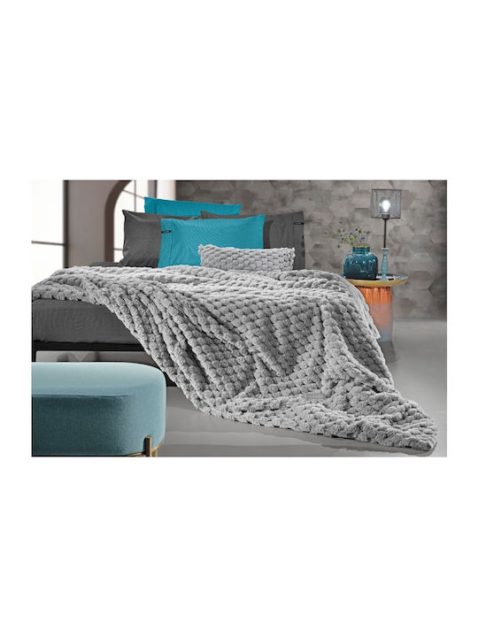 Guy Laroche Elixir Furry Blanket King Size 260x240cm Silver