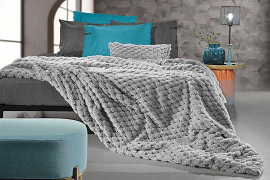 Guy Laroche Elixir Pătură Blănoasă King Size 260x240 cm Argintiu