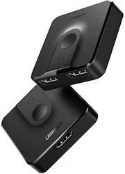 Превключвател Ugreen 2в1 HDMI 2.0 20см Черен 6957303804351