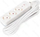 Aigostar Power Strip with Surge Protection 3 Positions with Switch and Cable 3m Gray
