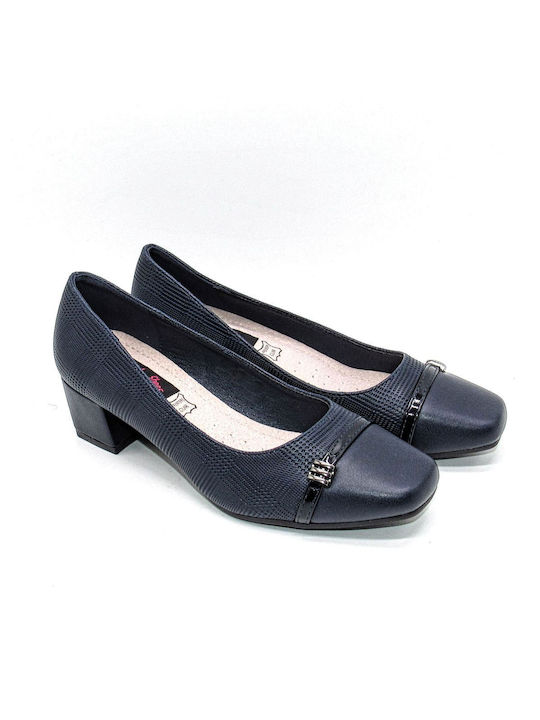 Moenia Synthetic Leather Blue Heels