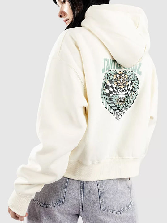 Santa Cruz Sweatshirt Offwhite, White, Beige with Hood