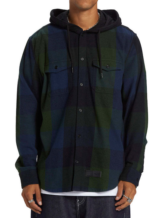 DC Ruckus Hooded Μακρυμάνικo Φανελένιο Πουκάμισ...