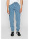 Ανδρικό Παντελόνι Τζιν με Loose Straight Εφαρμογή Mid Blue
