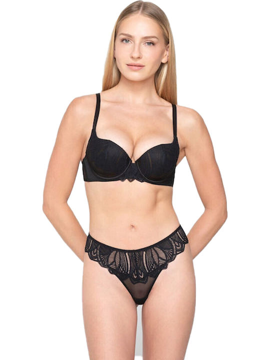 Luna Balconette Black Сутиен с лека подложка & ...