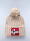 Semiury Beanie Beanie Knitted in Beige color