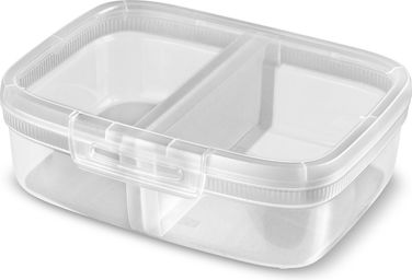 Recipient alimente dreptunghiular cu separator 3.3l Snap Box transparent