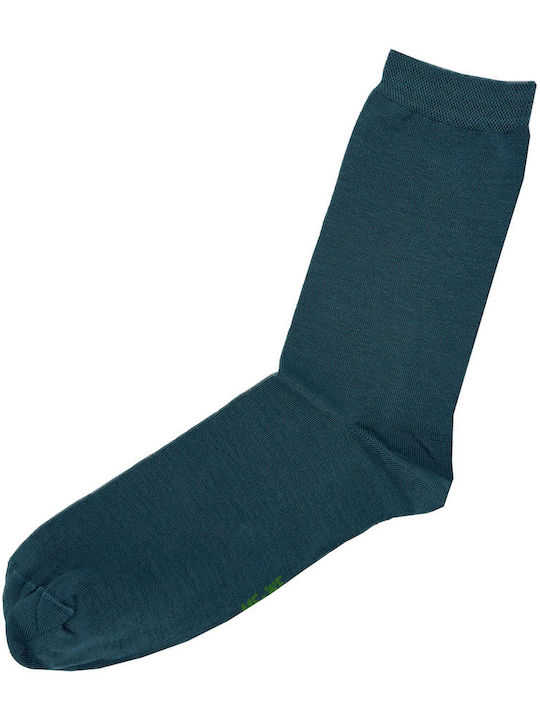 ME-WE Women's Solid Color Socks Petrol