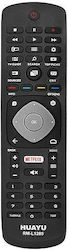 HQ LXP1285 TV Remote Control Philips LCD Netflix 3D RM-L1285 Black