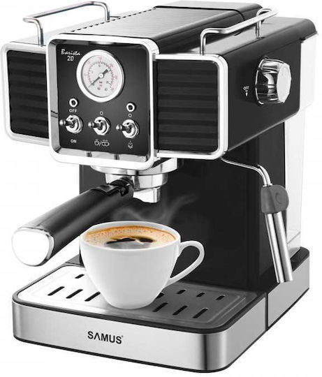 Samus Barista 20 Μηχανή Espresso 1350W Πίεσης 20bar Μαύρη
