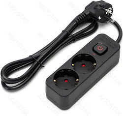 Bandă de alimentare Securitate 2 Prize cu 2 USB-A, USB-C și