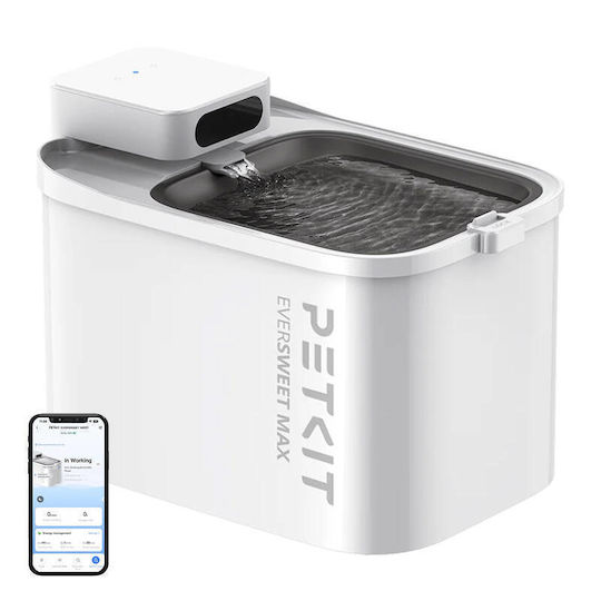 Petkit Eversweet Edelstahl Wasserspender / Brunnen für Hund & Katze 3lt in Grau Farbe