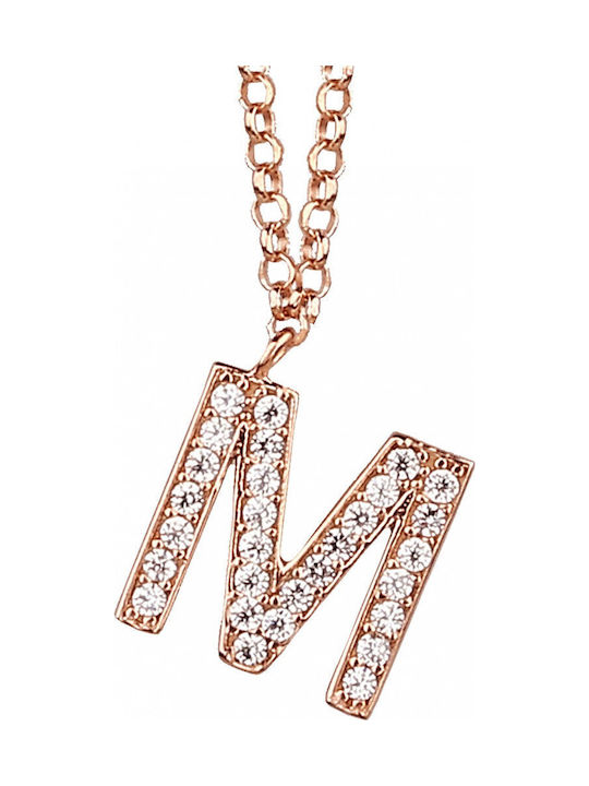 Personal Jewel Necklace Rose Gold Silver 925 Monogram Stones