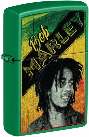 Zippo Bob Marley Ветроустойчив Запалка с Зелен Цвят Пламък