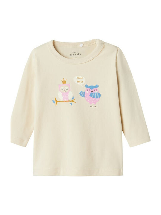 Name It Kids Long-sleeved Beige Blouse Summer