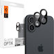 Spigen Optik Glas.tr Προστασία Κάμερας Tempered Glass Μαύρο για το iPhone 16, iPhone 16 Plus