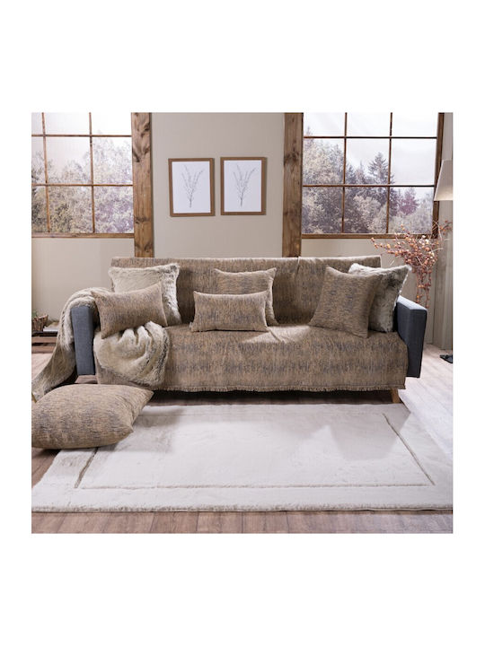 Teoran Teoran Dreisitzer-Sofa Wurf Chenille 180...
