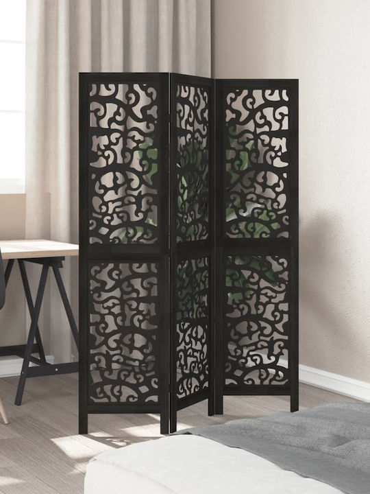 vidaXL Decorative Room Divider Wooden with 3 Panels 105x160cm
