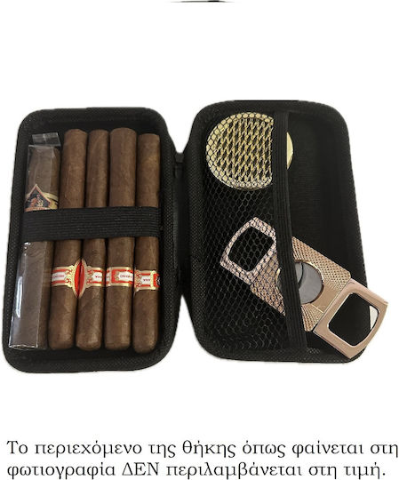 Carcasă pentru pipă de trabuc cu fermoar, neagră, 17x9cm