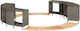 Jacuzzi-Rahmen Grau Synthetisches Rattan + Massives Akazienholz Grau 3270651