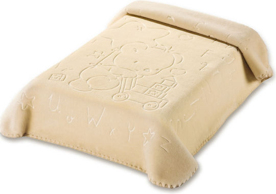 Belpla Одеяло Испания Детски пелени за пелени Велур Бежов Beige 80x110см.