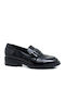 Leder Damen Mokassins in Schwarz Farbe