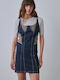 Rochie Mini Din Denim Albastru Închis