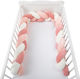 FreeOn Crib Bumpers Braided Inside Pink - White 15x235cm