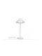 Lightex Tischlampe LED mit Weiß Schirm und Basis