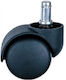 Ruotec Furniture Caster Pin Ø10 Plastic Suitable for Chair Stool Black 502.000.078.050