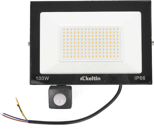 Led Spotlight Motion Sensor Cool White 100 W 6500k Keltin K02016