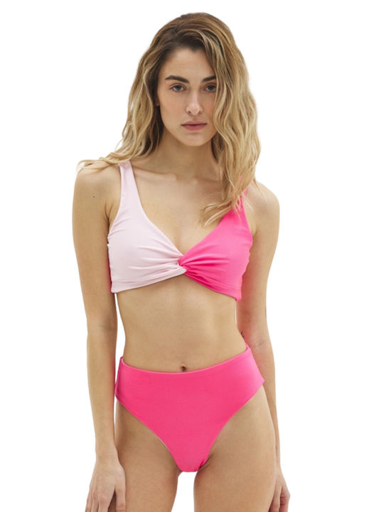 SunsetGo! Bikini Set Top & Slip Bottom Pink