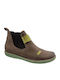 Leather Women's Ankle Boots Platform Brown