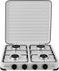 Albatros Liquid Gas Countertop with 4 Burners White