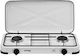 Albatros Liquid Gas Countertop Double Burner White