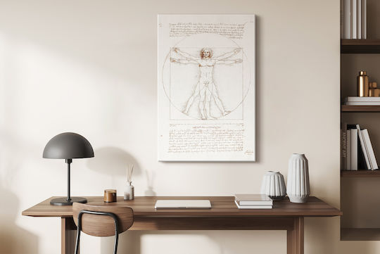 Canvas Painting Reproduction Leonardo Da Vinci Vitruvian Man 80x120