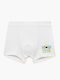 Minerva Little Monster Boxer pentru copii Alb